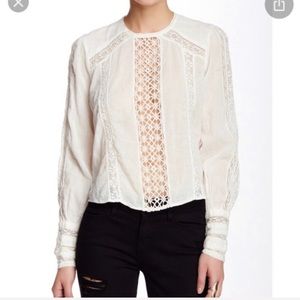 Free People White Without You blouse